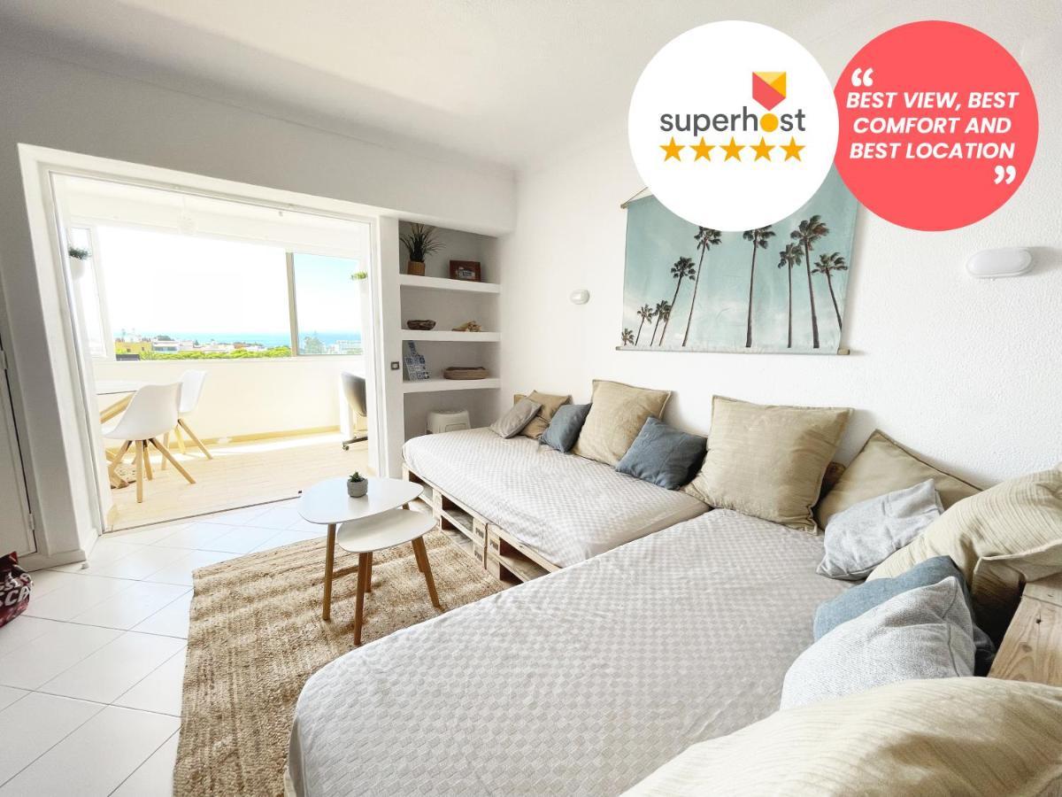Panoramic Seaview - 2 Bedroom, Main Ave, 15 Min Walk Beach, Workspace Албуфейра Экстерьер фото